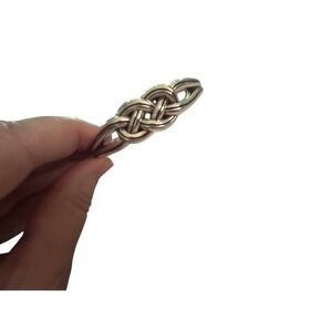 Brighton Silver Tone Celtic Love Knot Hinged Bangle Bracelet